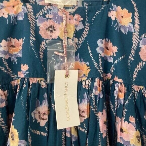 LoveShackFancy Blue Floral Mini Dress - Picture 7 of 11